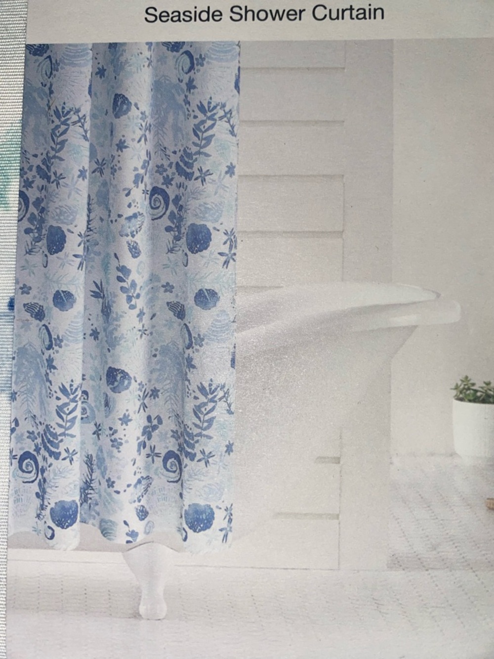 Sonoma Goods for Life Coastal Seaside Shower Curtain  NWT